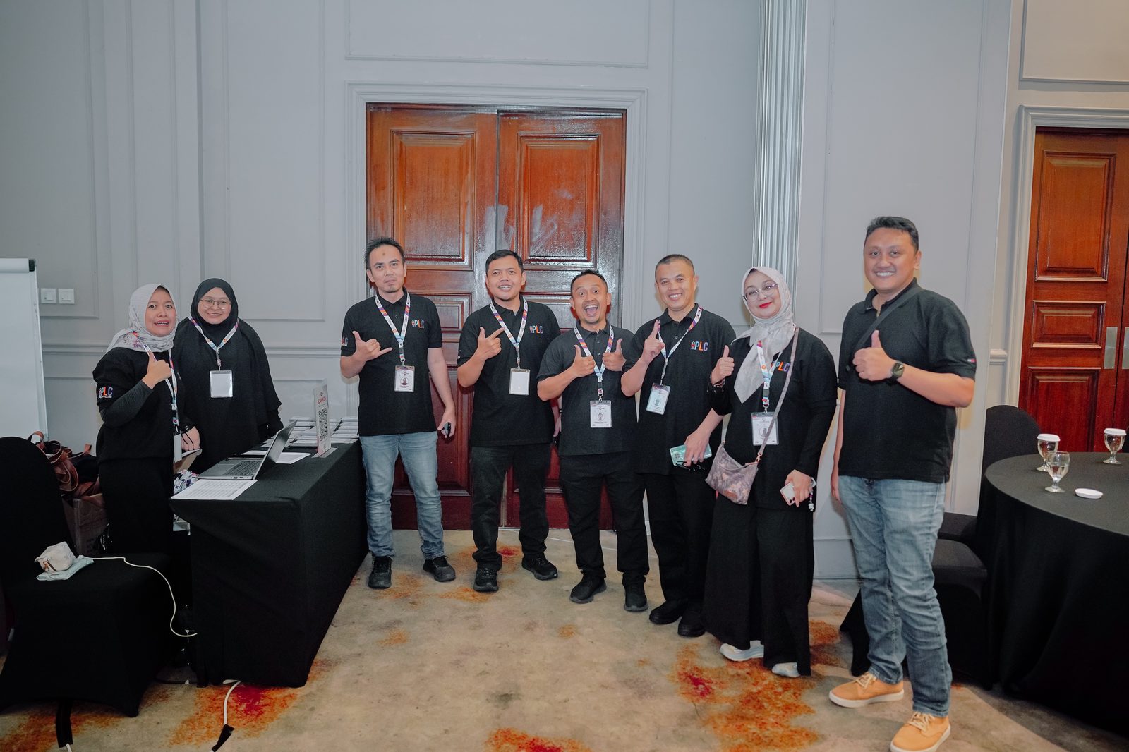 Participants attending a corporate training session in a PLC Indonesia classroom